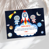 Outer Space Baby shower Luier Raffle Ticket ENCL Informatiekaartje