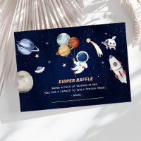Outer Space Baby shower Luier Raffle Ticket ENCL