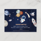 Outer Space Baby shower Luier Raffle Ticket ENCL Informatiekaartje (Voorkant)