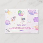 Outer Space Baby shower Luier Raffle Ticket Informatiekaartje (Voorkant)