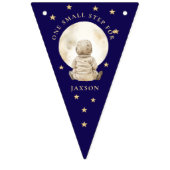 Outer Space Baby Shower Moon Stars Bunting Banner (Eerste vlag)