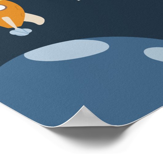 Outer Space Baby shower Welkomstbord Poster (Hoek)