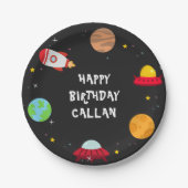 Outer Space Birthday Bash Papier Bord (Voorkant)