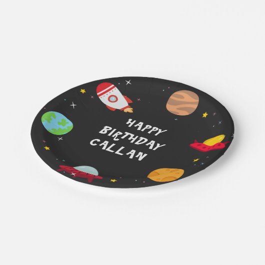 Outer Space Birthday Bash Papier Bord (Gekanteld)