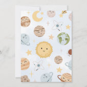 Outer Space Birthday First Trip Around The Sun Kaart (Achterkant)