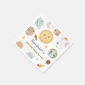 Outer Space Birthday First Trip Birthday Paper Servet (Hoek)