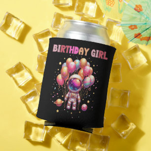 Outer Space Birthday Girl Flight Crew Blikjeskoeler