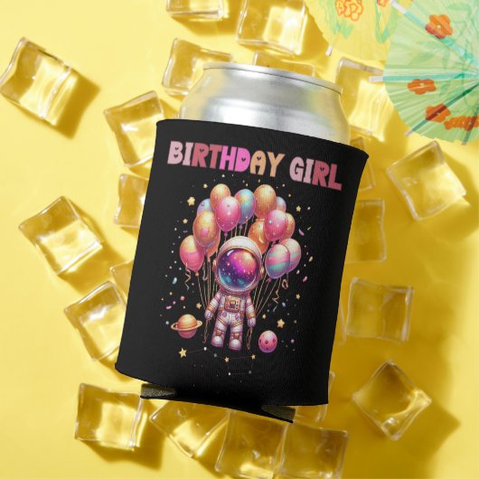 Outer Space Birthday Girl Flight Crew Blikjeskoeler (Insitu Zomer)