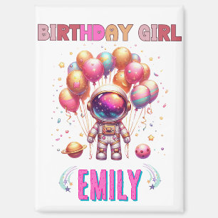 Outer Space Birthday Girl Flight Crew Magneet