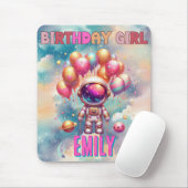 Outer Space Birthday Girl Flight Crew Muismat (Met muis)