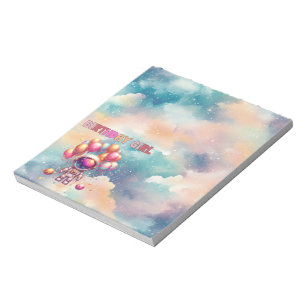 Outer Space Birthday Girl Flight Crew Notitieblok