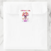 Outer Space Birthday Girl Flight Crew Vierkante Sticker (Tas)