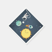 Outer Space Birthday Napkins Rocket Astronaut Ship Servet (Hoek)