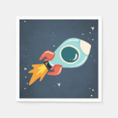 Outer Space Birthday Napkins Rocket Astronaut Ship Servet (Voorkant)