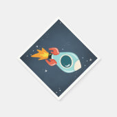 Outer Space Birthday Napkins Rocket Astronaut Ship Servet (Hoek)