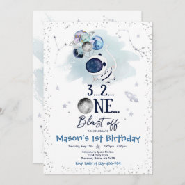 Outer Space Birthday Party Planet Astronaut Rocket Kaart