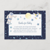 Outer Space Books voor Baby shower | Wit Informatiekaartje (Voorkant)