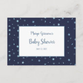 Outer Space Books voor Baby shower | Wit Informatiekaartje (Achterkant)