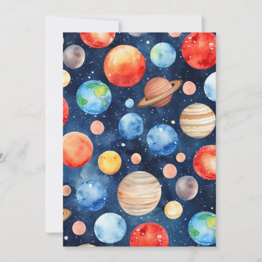 Outer Space Boy 10th Trip Around the Sun Birthday  Kaart (Achterkant)