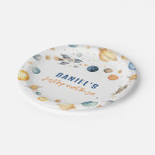 Outer Space Boy 1st reis rond de zondag Papieren Bordje (Gekanteld)