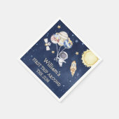 Outer Space Boy 1st reis rond de zondag Servet (Hoek)