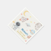 Outer Space Boy 1st reis rond de zondag Servet (Hoek)