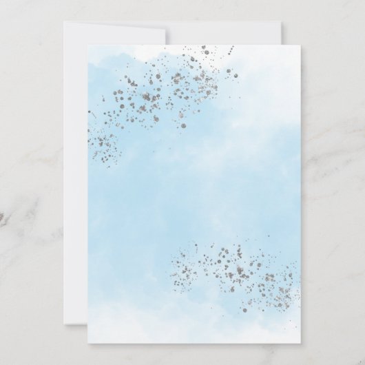 Outer Space Boy Baby Shower Galaxy Baby Shower Kaart (Achterkant)