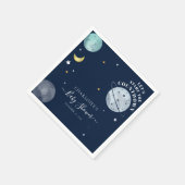 Outer Space Boy Baby shower Papier Servet (Hoek)
