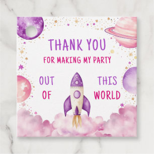 Outer Space Boy Verjaardag Dank u Bedankjes Labels