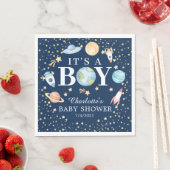Outer Space Boys Baby shower Papieren servetten (Insitu)
