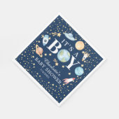 Outer Space Boys Baby shower Papieren servetten (Hoek)