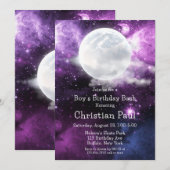 Outer Space Boy's Verjaardag Bash Sweet 16 Kaart (Voorkant / Achterkant)