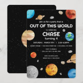 Outer Space - Buiten deze Wereld Kinderen Verjaard Kaart (Voorkant / Achterkant)