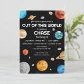 Outer Space - Buiten deze Wereld Kinderen Verjaard Kaart (Staand voorkant)