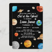 Outer Space - Buiten deze Wereld Kinderen Verjaard Kaart (Voorkant / Achterkant)