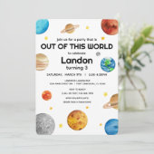 Outer Space - Buiten deze Wereld Kinderen Verjaard Kaart (Staand voorkant)
