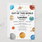 Outer Space - Buiten deze Wereld Kinderen Verjaard Kaart (Voorkant)