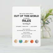 Outer Space - Buiten deze Wereld Kinderen Verjaard Kaart (Staand voorkant)