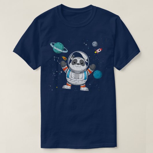 Outer Space Chinese Zoo Animal Science Astronaut P T-shirt (Design voorkant)