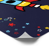 Outer Space decor, Rocket print 8x10 (Hoek)