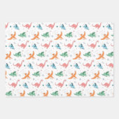 Outer Space Dinosaur Holiday Kerstmis Inpakpapier Vel (Voorkant 3)