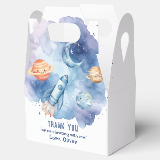 Outer Space Eerste reis rond de verjaardag van de Bedankdoosjes (Geopend)
