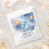 Outer Space Eerste reis rond de verjaardag van de  Bedankzakje (Geknipt)