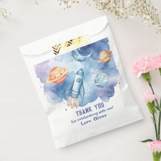 Outer Space Eerste reis rond de verjaardag van de  Bedankzakje (Gezegeld)