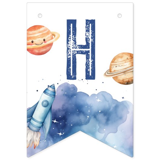 Outer Space Eerste reis rond de verjaardag van de  Vlaggetjes (Tweede vlag)