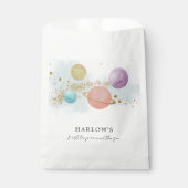 Outer Space Eerste reis rond de zon Party Bedankzakje (Voorkant)