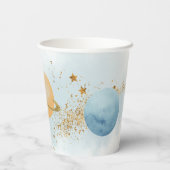 Outer Space Eerste reis rond de zon Party Papieren Bekers (Achterkant)