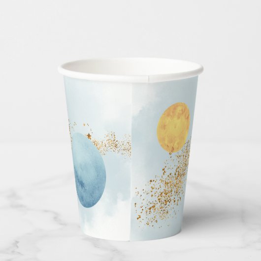 Outer Space Eerste reis rond de zon Party Papieren Bekers (Rechts)