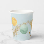 Outer Space Eerste reis rond de zon Party Papieren Bekers (Voorkant)