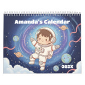 Outer Space Explorer Personalized Kids 2026 Kalender (Hoes)